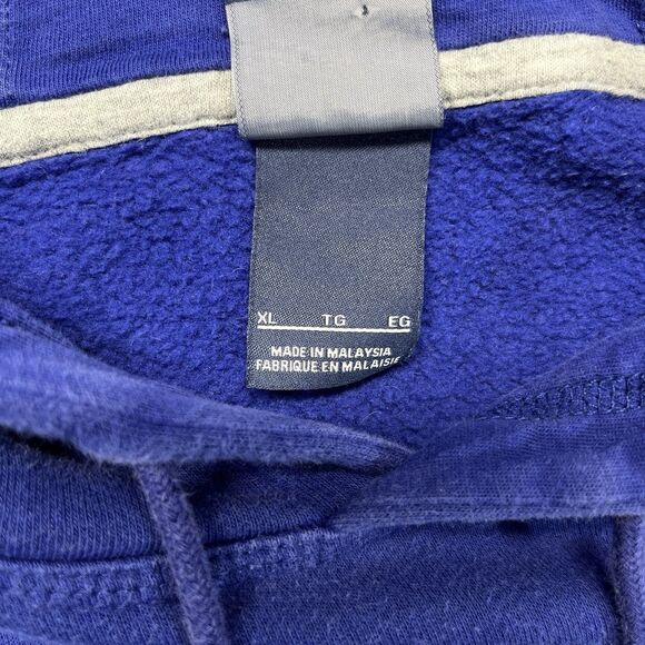 Vintage Nike Hoodie Mens XL Blue Sweatshirt Neon Green Center Swoosh Y2K 645398 - Picture 5 of 11